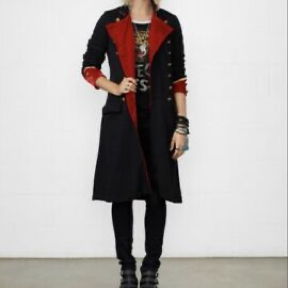 Denim & Supply long military coat sz large